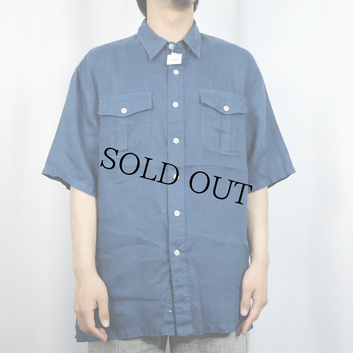 画像2: PENDLETON "MORRISON" リネンシャツ NAVY L (2)