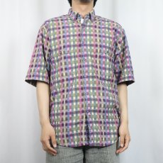 画像2: 90's THE TERRITORY AHEAD チェック柄 コットンボタンダウンシャツ M (2)