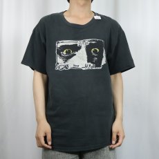 画像2: 90〜2000's "OPEN YOUR EYES" プリントTシャツ BLACK L (2)