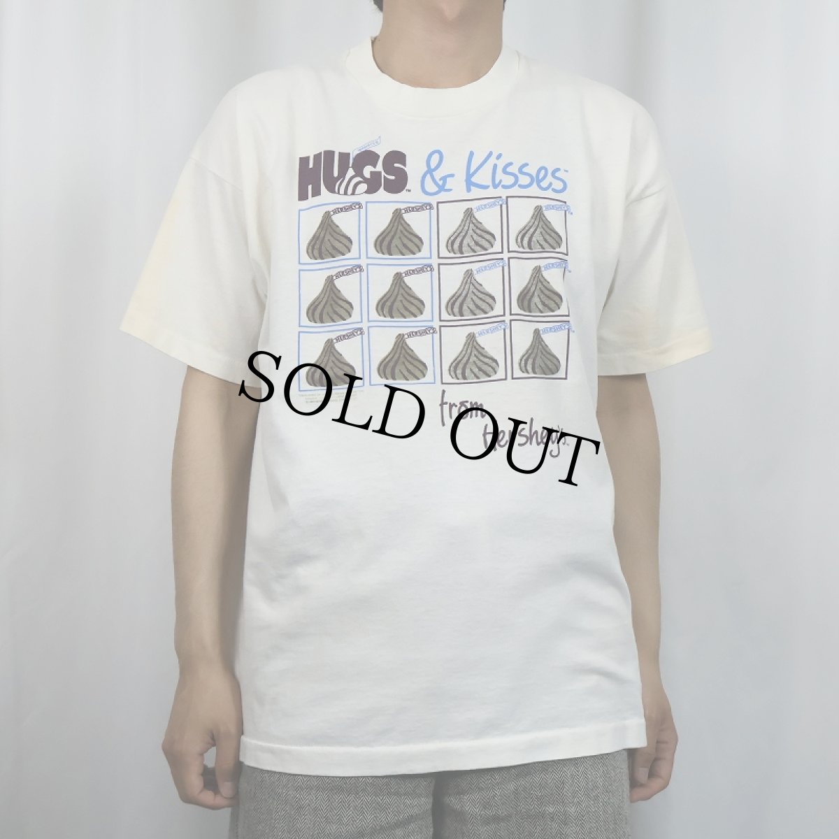 画像2: 90's HERSHEY'S USA製 "HUGS & KISSES" お菓子企業プリントTシャツ XL (2)