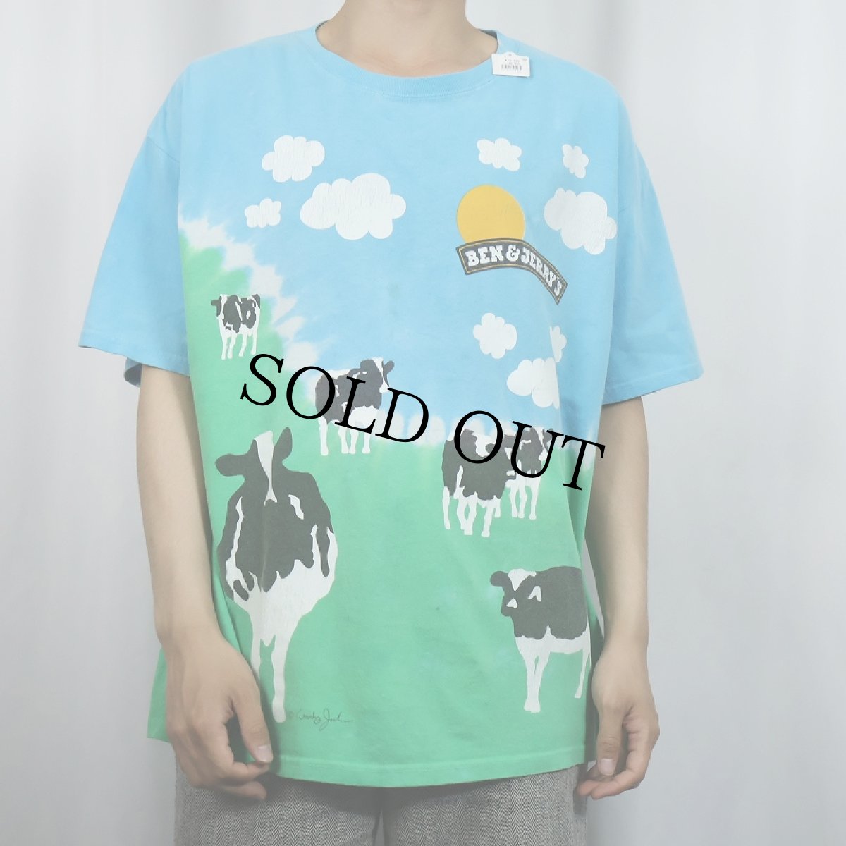 画像3: 2000's BEN&JERRY'S 食品メーカー 大判プリントTシャツ (3)