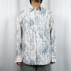画像3: JHANE BARNES サイケデリック柄 コットンシャツ L (3)