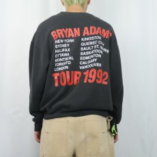 画像4: 90's Bryan Adams シンガーソングライターツアースウェット BLACK XL (4)