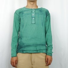 画像2: 60's〜 Sportswear ヘンリーネック サーマルロンT XL (2)