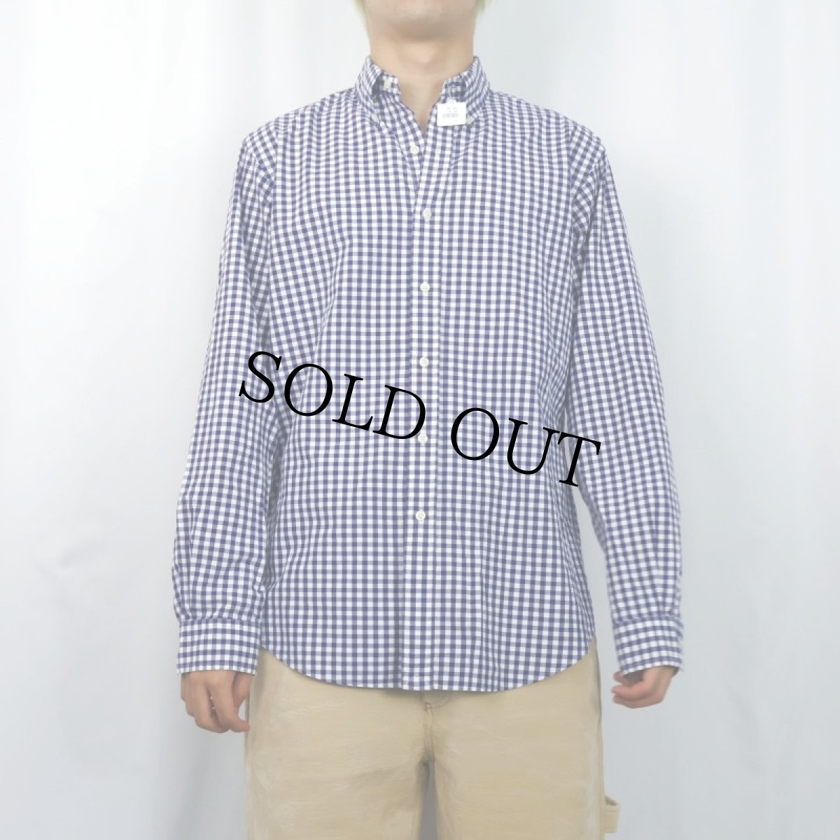 画像2: Ralph Lauren "CLASSIC FIT" ギンガムチェック柄 コットンボタンダウンシャツ L (2)