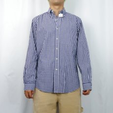 画像2: Ralph Lauren "CLASSIC FIT" ギンガムチェック柄 コットンボタンダウンシャツ L (2)