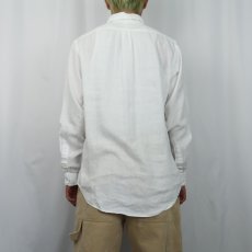 画像3: Ralph Lauren リネンボタンダウンシャツ M (3)