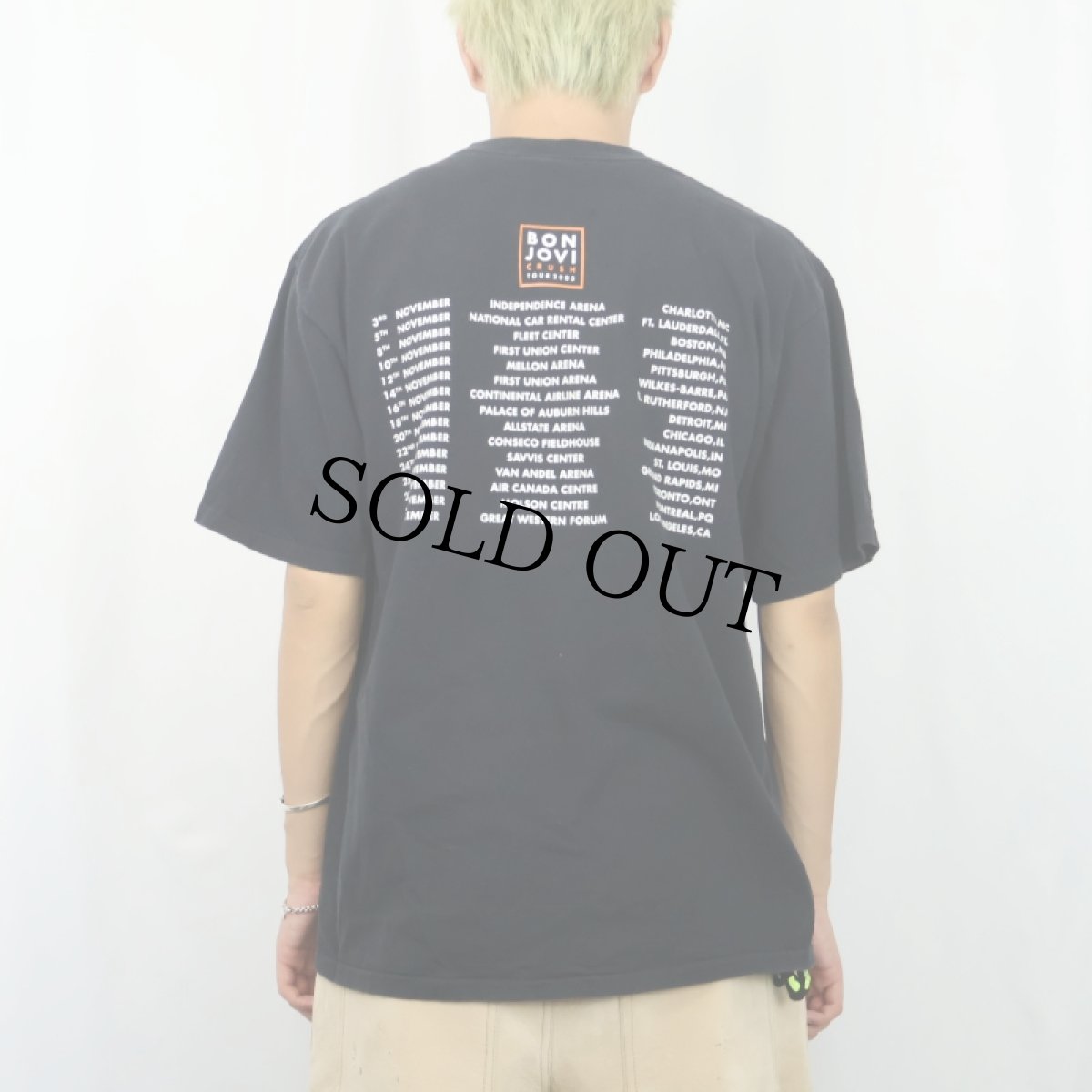 画像4: 2000's Bon Jovi "CRUSH" ハードロックバンドツアーTシャツ BLACK L (4)