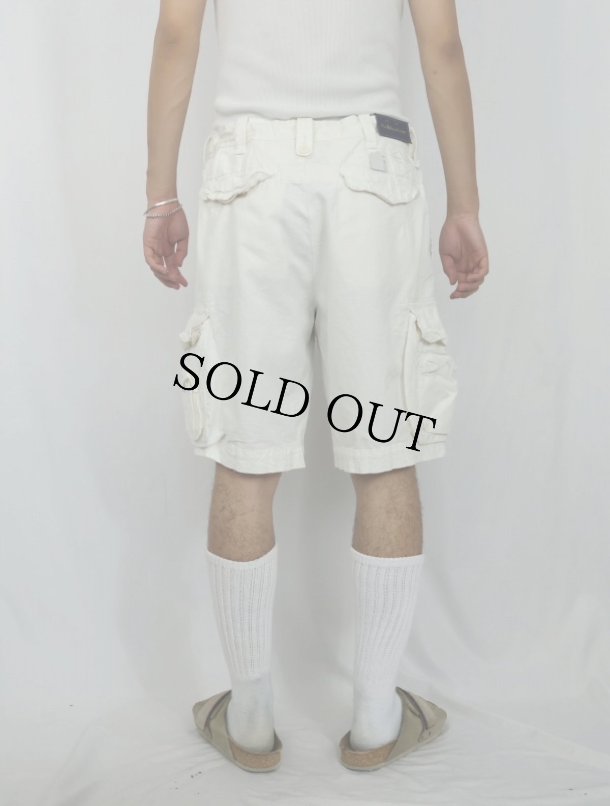 画像4: POLO Ralph Lauren ヘリンボーンツイル コットンカーゴショーツ タグ付き未使用 W36 (4)