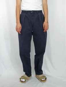 画像2: POLO Ralph Lauren "POLO CHINO" 2タック チノトラウザーズ NAVY W31 (2)