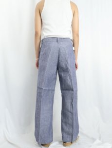 画像3: 50〜60's FRENCH MILITARY リネンセーラーパンツ "ワンウォッシュ" DEADSTOCK 【W32 L28】 (3)