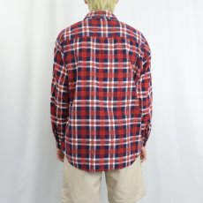 画像3: 80's Dickies チェック柄 プリントネルシャツ XL (3)