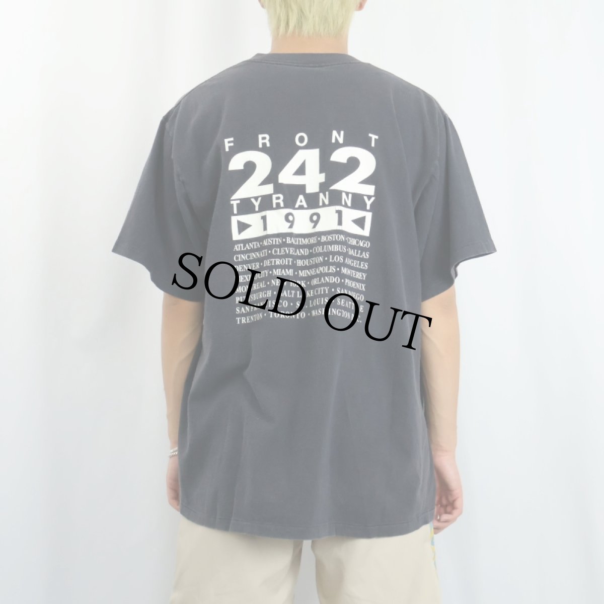 画像4: 90's FRONT 242 USA製 "TYRANNY FOR YOU" エレクトロミュージックグループTシャツ BLACK XL (4)