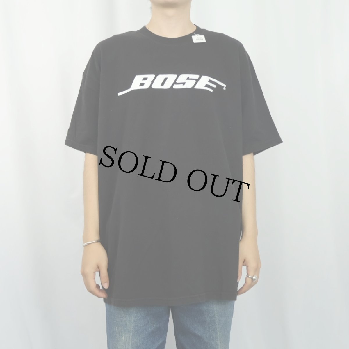 画像2: 2000's BOSE 音響機器メーカー ロゴプリントTシャツ BLACK XL (2)
