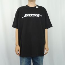 画像2: 2000's BOSE 音響機器メーカー ロゴプリントTシャツ BLACK XL (2)