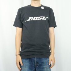 画像2: 80's BOSE USA製 音響機器メーカー ロゴプリントTシャツ BLACK M (2)