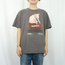 画像2: 90's Will Bullas "pigskin" アートプリントTシャツ XL (2)