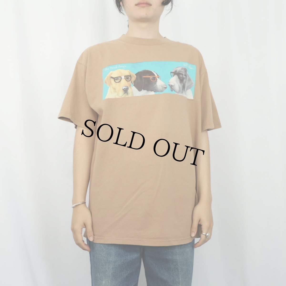 画像2: 90's Will Bullas "the nerd dogs..." アートプリントTシャツ XL (2)