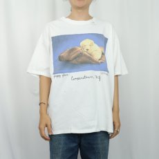 画像2: 2000's Will Bullas "Puppy glove... Cooperstown, NY" アートプリントTシャツ XL (2)
