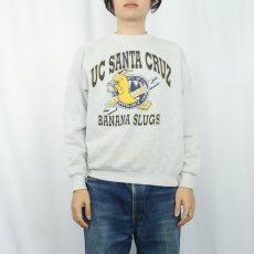 画像2: 90's UC SANTA CRUZ USA製 "BANANA SLUGS" プリントスウェット M (2)