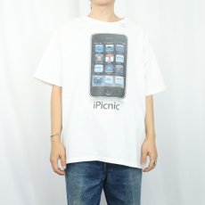 画像2: "iPicnic" パロディプリントTシャツ XL (2)