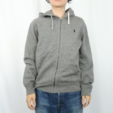 画像2: POLO Ralph Lauren REVERSE WEAVE TYPE ロゴ刺繍 スウェットジップパーカー M (2)