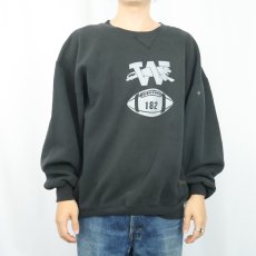 画像2: 90's〜 RUSSELL ATHLETIC USA製 前V プリントスウェット BLACK XXL (2)