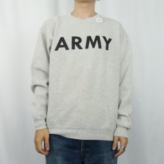 画像2: 2000's USA製 "ARMY" プリントスウェット L (2)