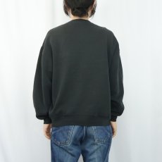 画像3: 90's〜 RUSSELL ATHLETIC USA製 前V 無地スウェット BLACK L (3)
