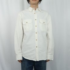 画像2: J.CREW コットンワークシャツ M (2)