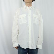 画像2: POLO Ralph Lauren "GILL" チンスト付き リップストップコットン ワークシャツ L (2)