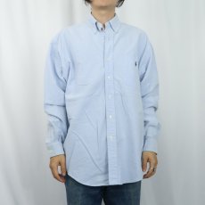 画像2: POLO Ralph Lauren "BIG SHIRT" ロゴ刺繍 コットンボタンダウンシャツ M (2)