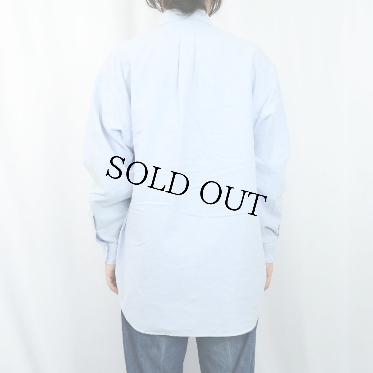 画像3: POLO Ralph Lauren "BIG SHIRT" ロゴ刺繍 コットンボタンダウンシャツ M (3)