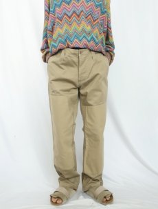 画像3: EURO Yarmo ENGLAND製 シンチバック付き ダブルニーワークパンツ SIZE46 (3)