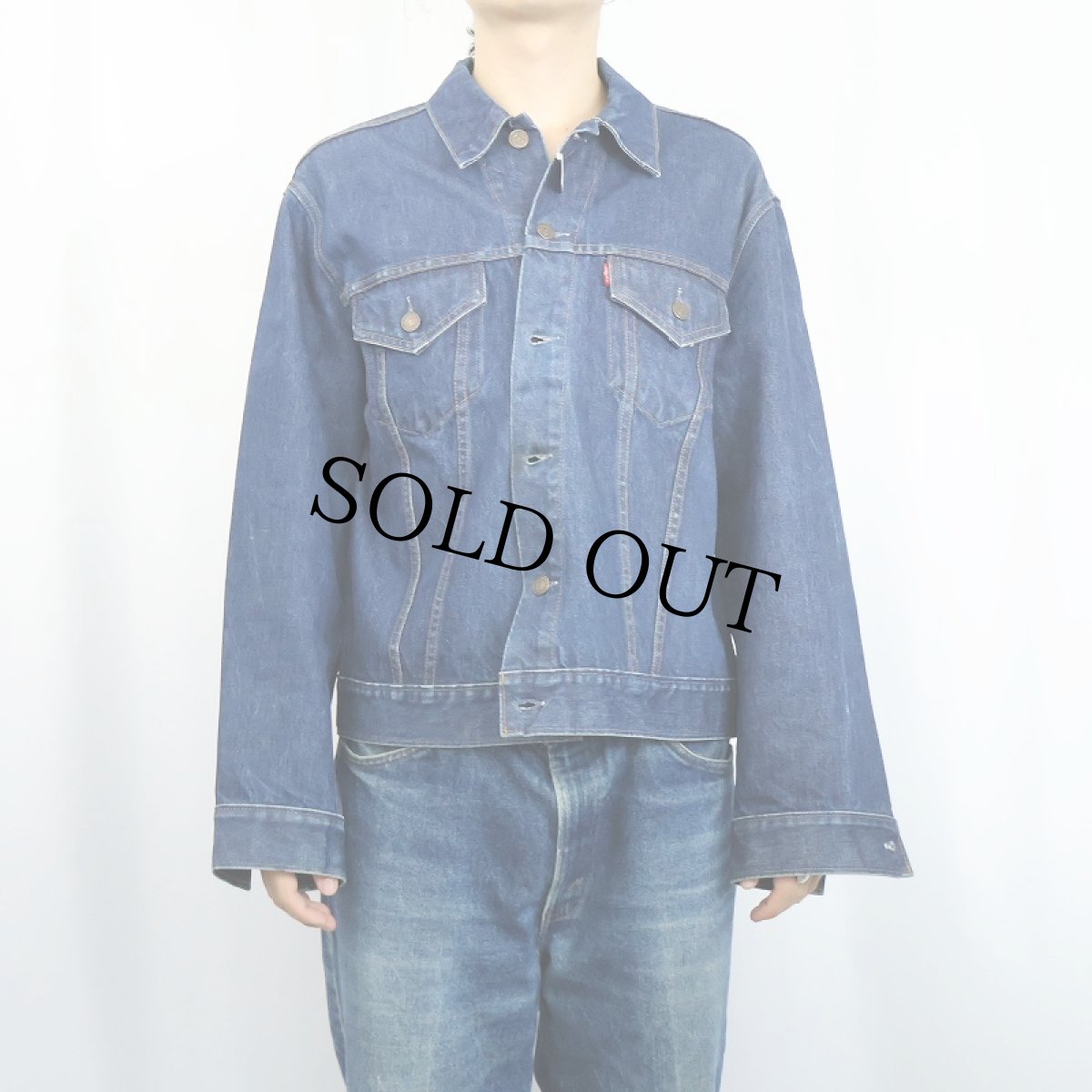 画像2: 60〜70's LEVI'S 70505 BIGE デニムジャケット (2)