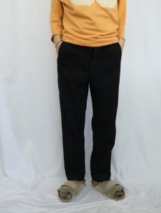 画像2: 〜50's サイドアジャスタ付き 2タック ウールスラックス BLACK W31 (2)