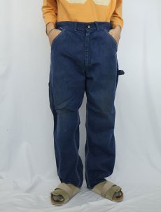 画像3: 60's Sears "VAT DYED" デニムペインターパンツ W35 (3)