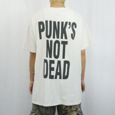画像4: 90's Blue Grape USA製 "PUNK'S NOT DEAD" アナーキーマークプリントTシャツ XL (4)