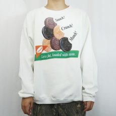 画像2: 90's Christie "Fudgee-O, OREO, RITZ" お菓子メーカー プリントスウェット XL (2)