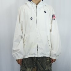 画像3: 90's POLO SPORT Ralph Lauren "USA" コットンジップパーカー XL (3)