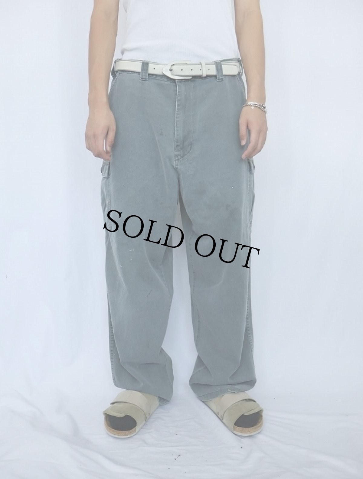 画像3: 90's〜 STUSSY USA製 コットンワークカーゴパンツ W39 (3)