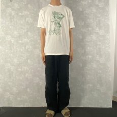 画像2: 90's LO・CO DESIGNS USA製 アートプリントTシャツ L (2)