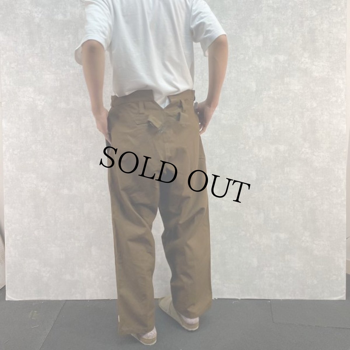 画像4: 40〜50's SNCF フランス国鉄 針刺しシンチ ダックワークパンツ DEADSTOCK (4)