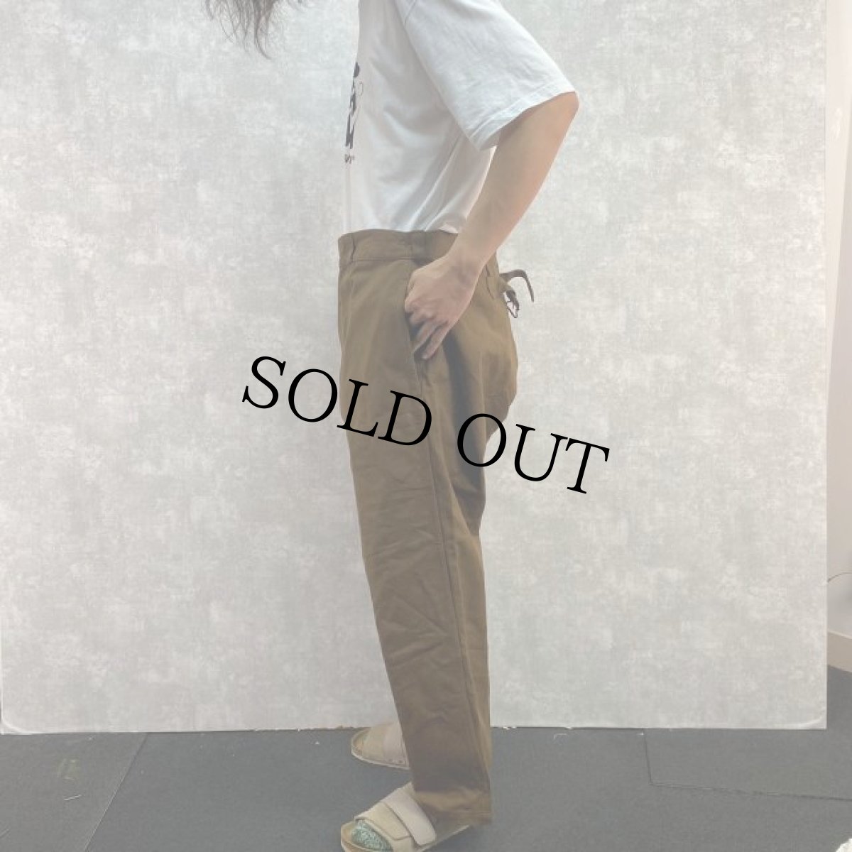 画像3: 40〜50's SNCF フランス国鉄 針刺しシンチ ダックワークパンツ DEADSTOCK (3)