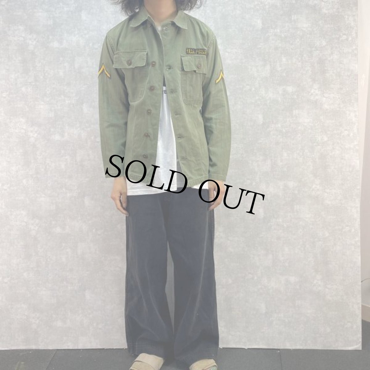 画像2: 40〜50's U.S.ARMY M-43 HBT Jacket (2)