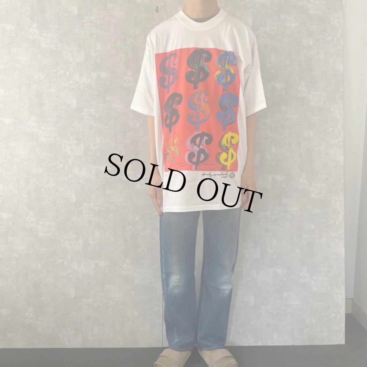 画像3: 90's ANDY WARHOL USA製 “Dollar Sign” アートプリントTシャツ DEADSTOCK XL (3)