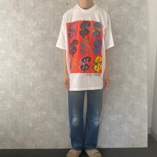 画像3: 90's ANDY WARHOL USA製 “Dollar Sign” アートプリントTシャツ DEADSTOCK XL  (3)