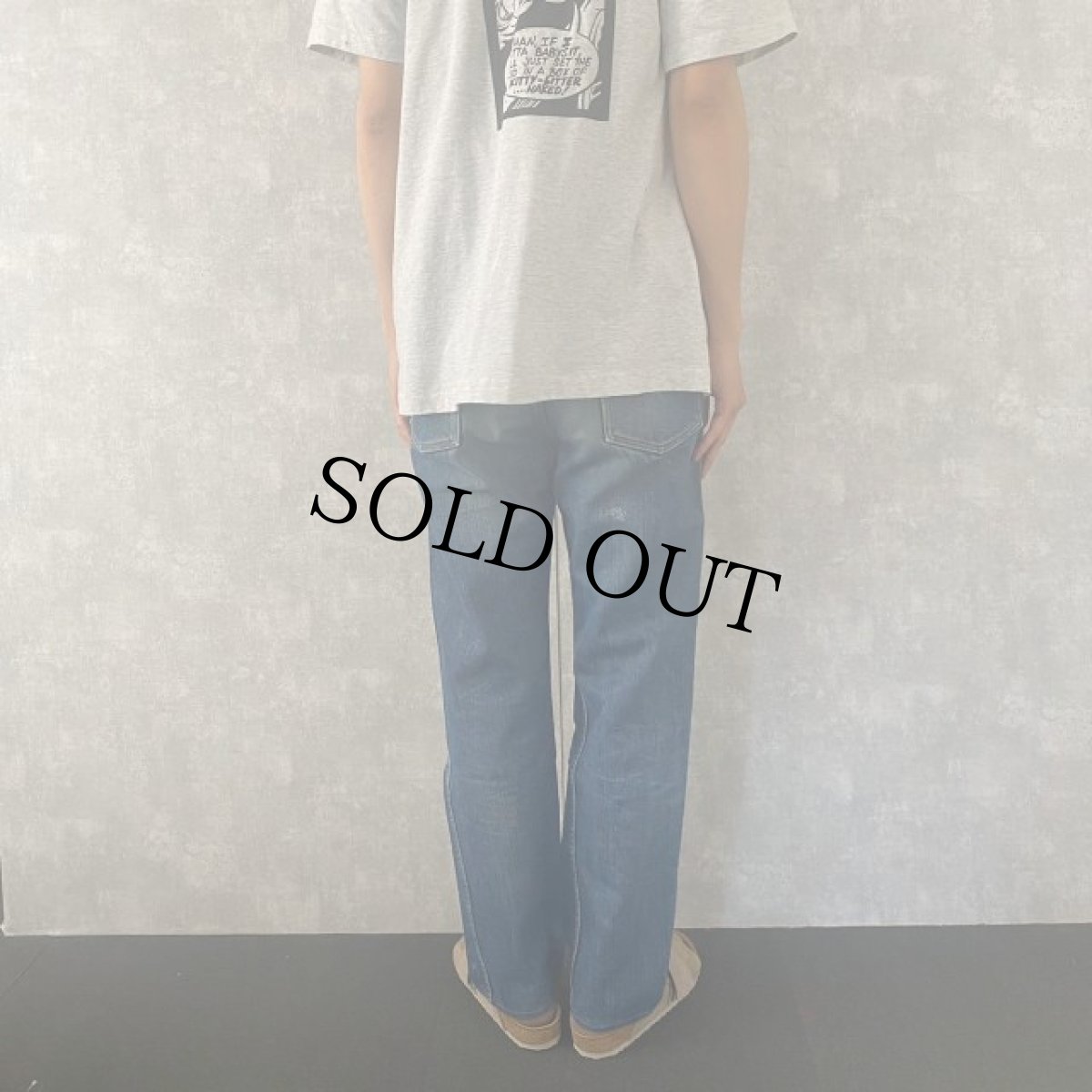 画像4: 50〜60's Wrangler 11MWZ 斜めベル デニムパンツ W31 (4)