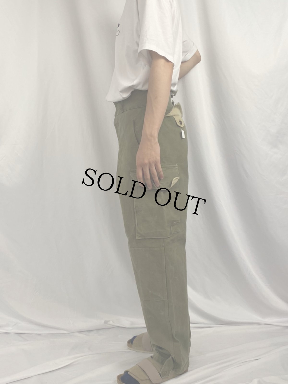 画像3: 50's French Army M-47前期 カーゴパンツ W35 (3)