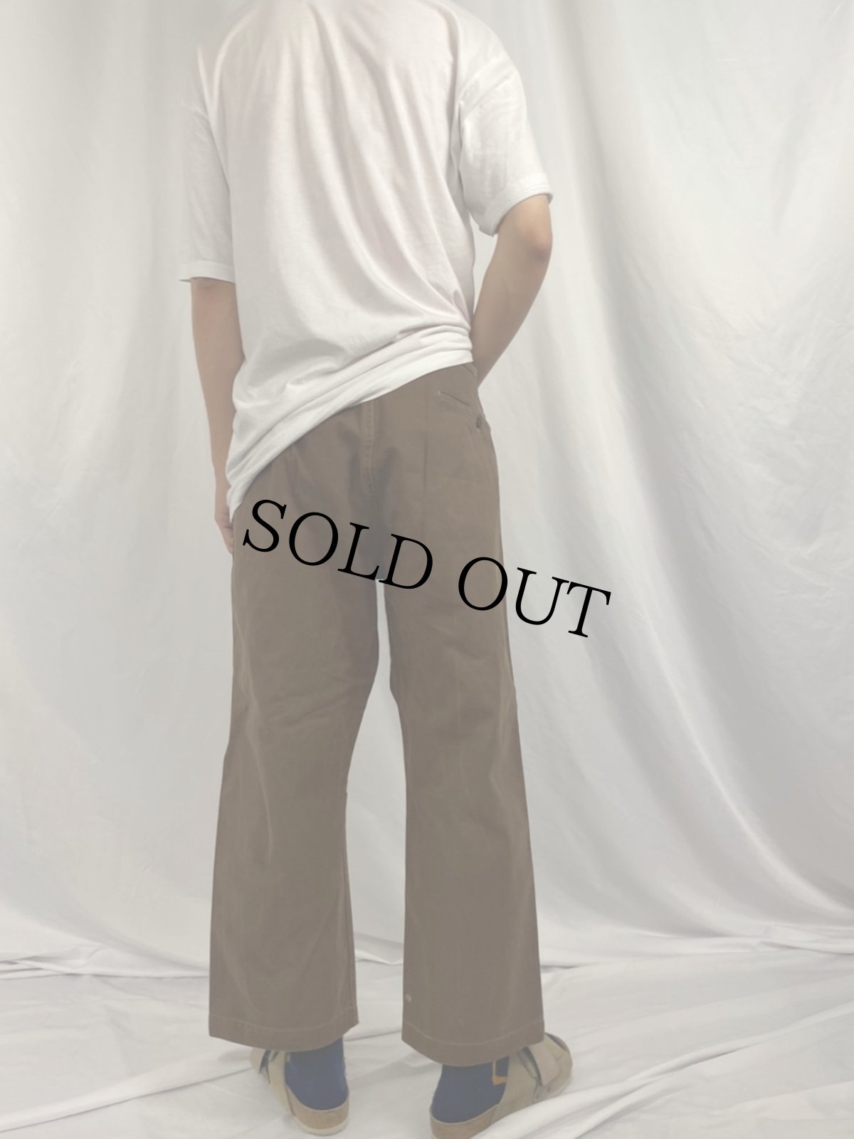 画像4: 50〜60's EURO Le Franc Picard コットンワークパンツ W34-36 (4)